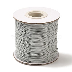 Waxed Polyester Cord, Bead Cord, Light Grey, 0.5mm, about 169.51~174.98 Yards(155~160m)/Roll(YC-0.5mm-128)