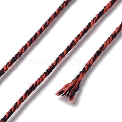 Polyester Twisted Cord, Round, for DIY Jewelry Making, Black, 1mm, about 49.21 Yards(45m)/Roll(OCOR-G015-01A-13)