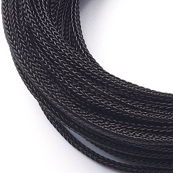 Braided Steel Wire Rope Cord, Black, 2x2mm, 10m/Roll(TWIR-Z001-09)