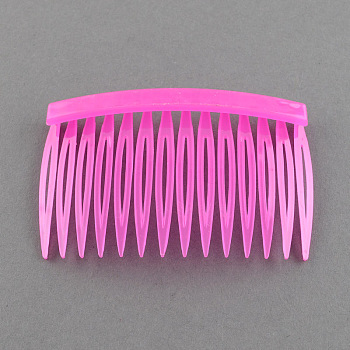 Plastic Hair Combs Findings, Magenta, 46x70mm