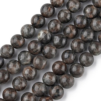 Natural Labradorite Beads Strands, Round, 6mm, Hole: 0.8mm, about 58~60pcs/strand, 15 inch