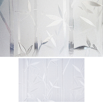 Gorgecraft 3D PVC Window Window Privacy Films, No Glue Static Cling Glass Stickers, Bamboo Pattern, 200x300x0.1mm, 5pcs/m