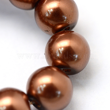 Baking Painted Pearlized Glass Pearl Round Bead Strands(HY-Q330-8mm-30)-3
