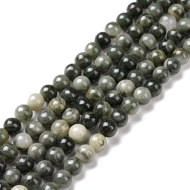 Natural Green Rutilated Quartz Beads Strands(G-Q462-61-6mm)-5
