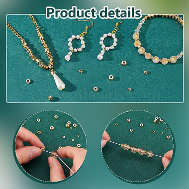 Elite 80pcs 8 styles de perles d'espacement en laiton plaqué en rack(KK-PH0006-28)-4