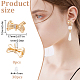 8Pcs Brass Micro Pave Clear Cubic Zirconia Bowknot Stud Earring Findings(KK-BC0011-03)-2