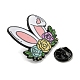 Easter Rabbit Egg Flower Enamel Pins(JEWB-P028-B04)-3