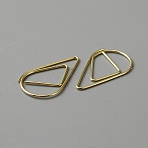 Teardrop Paper Clips, Steel Paper Clips, Sturdy and Rustproof, for Office School Document Organizing, Golden, 25.5x15.5x0.8mm(FIND-TAC0002-066G)