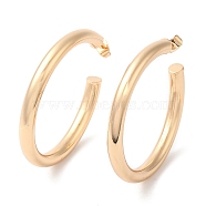 Brass Ring Stud Earring Findings, Light Gold, 48.5x5mm, Pin: 0.6mm(EJEW-Q765-07G)