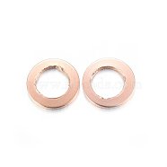 Ion Plating(IP) 304 Stainless Steel Linking Rings, Rose Gold, 11x1mm, Inner Diameter: 7mm, 100pcs/bag(STAS-H467-02RG)