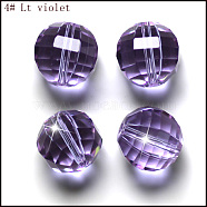 Imitation Austrian Crystal Beads, Grade AAA, Faceted, Round, Lilac, 8mm, Hole: 0.9~1mm(SWAR-F079-8mm-04)