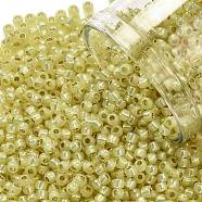 TOHO Round Seed Beads, Japanese Seed Beads, (2109) Silver Lined Jonquil Opal, 11/0, 2.2mm, Hole: 0.8mm, about 1110pcs/bottle, 10g/bottle(SEED-JPTR11-2109)