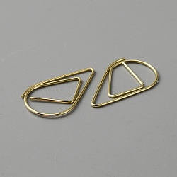 Teardrop Paper Clips, Steel Paper Clips, Sturdy and Rustproof, for Office School Document Organizing, Golden, 25.5x15.5x0.8mm(FIND-TAC0002-066G)