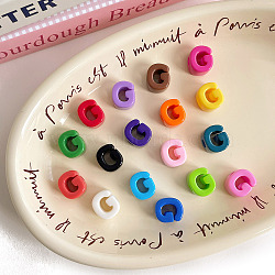 Opaque Acrylic European Beads, Large Hole Beads, Mixed Color, Letter G, 19.8~21x8.7~18.3x13.6~13.8mm, Hole: 6.3mm, 138~252pcs/500g(OACR-M027-01G)