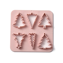 ABS Plastic Clay Cutters, Clay Modeling Tool, Christmas Tree Pattern, 10x10x1cm, Inner Diameter: 1.5~2.9x3.5cm(TOOL-WH0155-17A)