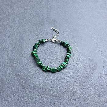 Synthetic Malachite Chip Beaded Bracelets for Women