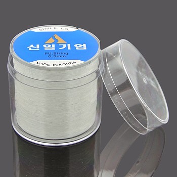 Korean Elastic Crystal Thread, Stretch Bracelet String, with Box, for Jewelry Making, Clear, 0.5mm, about 328.08 yards(300m)/roll