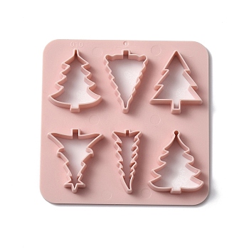 ABS Plastic Clay Cutters, Clay Modeling Tool, Christmas Tree Pattern, 10x10x1cm, Inner Diameter: 1.5~2.9x3.5cm