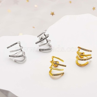 Crystal Rhinestone Claw Stud Earrings(JE919A)-4