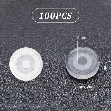 sunnyclue 100pcs coussinets en plastique TPE confortables pour boucles d'oreilles à clipser(FIND-SC0003-17)-2