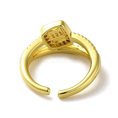 Brass with Cubic Zirconia Rings(RJEW-B057-03G-03)-3