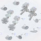 32Pcs Hammered Brass Stud Earring Findings(KK-BBC0023-13)-7