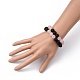 Natural Rose Quartz & Lava Rock Beaded Stretch Bracelets Sets(BJEW-JB05416-02)-4