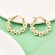 304 Stainless Steel & Bohemian Beaded Flower Hoop Earrings for Women(EJEW-R001-02G-02)-5