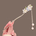 Alloy Hair Sticks, Hair Accessories for Women Girls, Misty Rose, 180mm(PW-WGD0903-09)