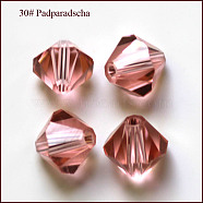 Imitation Austrian Crystal Beads, Grade AAA, Faceted, Bicone, Flamingo, 4x4mm, Hole: 0.7~0.9mm(X-SWAR-F022-4x4mm-319)