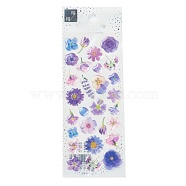 Flower Pattern Epoxy Resin Sticker, for Scrapbooking, Travel Diary Craft, Lilac, 200x75mm(DIY-A017-04D)