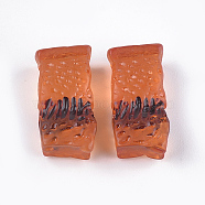 Resin Cabochons, Meat, Imitation Food, Chocolate, 19x9x7mm(CRES-T011-23)