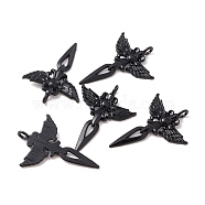 Alloy Pendents, Sword with Wing, Electrophoresis Black, 48.5x34x3mm, Hole: 5mm(PALLOY-F281-12EB)