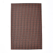Imitation Leather Fabric Sheets, for Garment Accessories, Tartan Pattern, Colorful, 30x20x0.05cm(DIY-D025-E10)