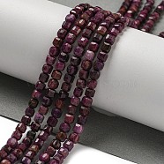 Natural Malaysia Jade Beads Strands, Faceted Table Cut Cube, 4~4.5x4~4.5x4~4.5mm, Hole: 0.7mm, about 93pcs/strand, 15.51''(39.4cm)(G-B099-D01-02)