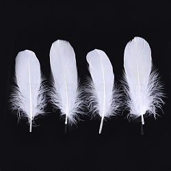 Goose Feather Costume Accessories, Dyed, White, 135~165x38~48mm, about 500pcs/bag(FIND-T037-04K)