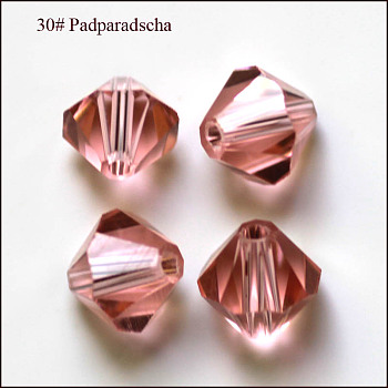 Imitation Austrian Crystal Beads, Grade AAA, Faceted, Bicone, Flamingo, 4x4mm, Hole: 0.7~0.9mm