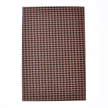 Imitation Leather Fabric Sheets, for Garment Accessories, Tartan Pattern, Colorful, 30x20x0.05cm