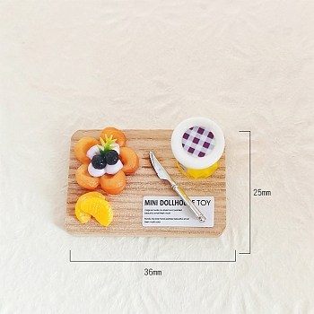 Resin Dessert Model, Micro Landscape Dollhouse Decoration, Pretending Prop Accessories, Colorful, 36x25mm