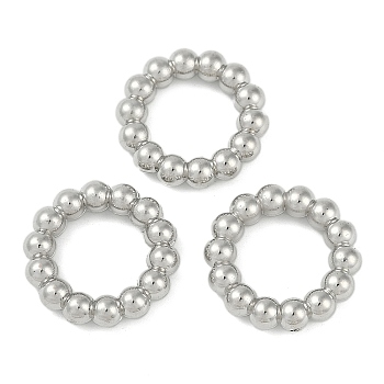 CCB Plastic Linking Rings, Ball Ring, Platinum, 23x24x5mm, Inner Diameter: 15x14mm