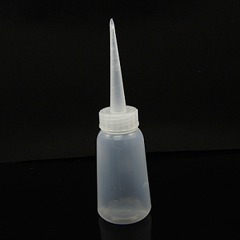 100ml Plastic Glue Bottles, Clear, 165x46mm, Capacity: 100ml(3.38 fl. oz)