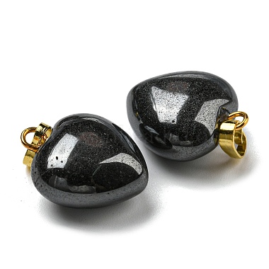 Natural Black Stone Pendants(G-I311-A19-G-01)-3