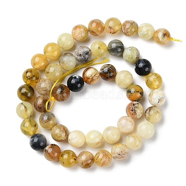 Natural Yellow Opal Beads Strands(G-Q1001-A02-02)-2