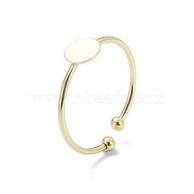 Brass Open Cuff Ring Findings(KK-P232-01G)-1