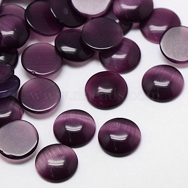 12mm Purple Half Round Glass Cabochons