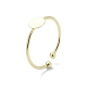 Brass Open Cuff Ring Findings(KK-P232-01G)-1
