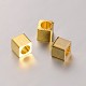 Cube Brass Spacer Beads(X-KK-J204-03)-2