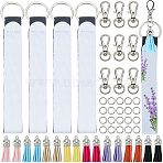 DIY Rubber Heat Transfer Keychain Lipstick Case Making Kits, Including Alloy Swivel Lobster Claw Clasps, Jump Rings and Faux Suede Tassel, Mixed Color, 165x21.5x5.5mm(DIY-SP0006-61B)