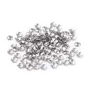 5-Petal 316 Surgical Stainless Steel Bead Caps, Stainless Steel Color, 4x1mm, Hole: 1mm, about 125pcs/5g(STAS-XCP0001-61)