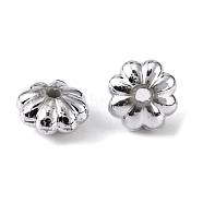 Silver Plating Acrylic Beads, Flower, Silver Color, about 6mm in diameter, 3mm thick, hole: 1mm, about 9000 pcs/500g(PL715)